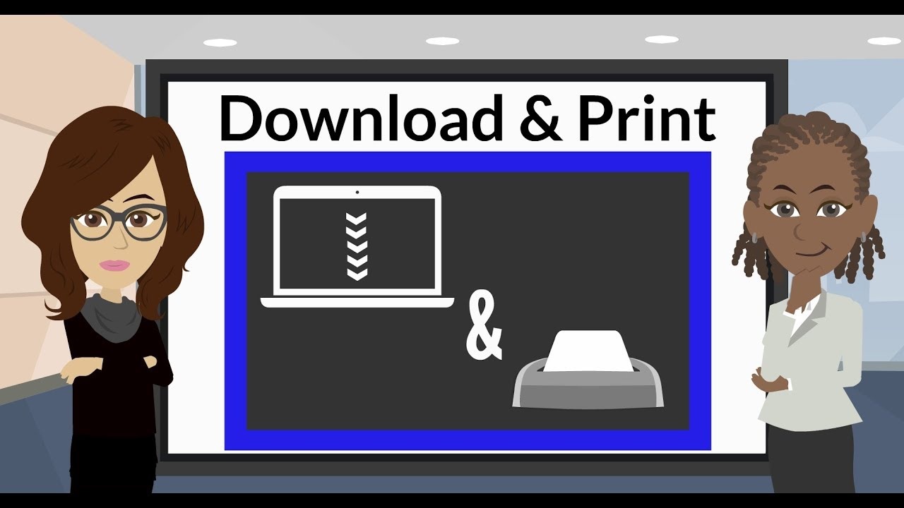 Image and Shortcut to Download and Print Documents Feature