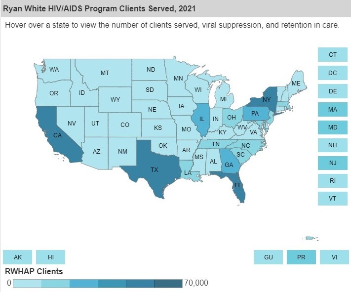 RWHAP Clients Served Map