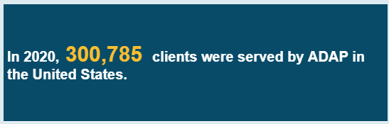 Screenshot of a picture of ADAP Program Clients statistics