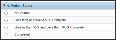 Question 1 on the NHCI progress report form