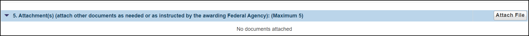 Attachments section where documents are added