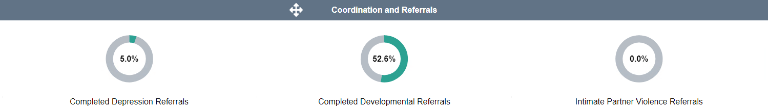 Screenshot of the Coordination and Referrals dashboard visualization