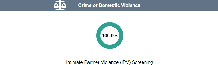Screenshot of the Crime or Domestic Violence Dashboard Visualization
