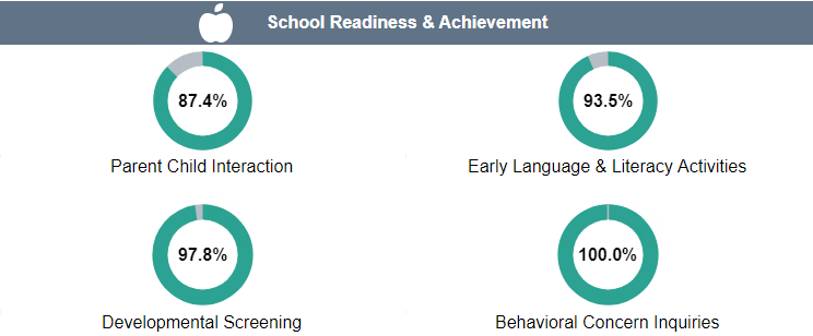 Screenshot of the School Readiness and Achievement Dashboard Visualization