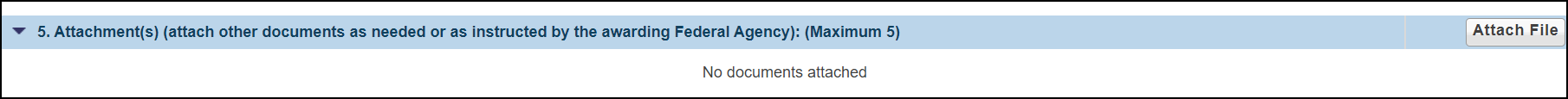 Attachments section where documents are added