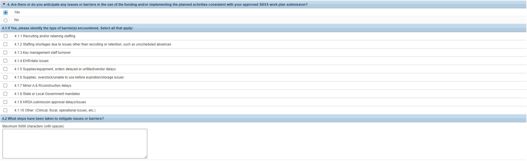 Screenshot of Question 4