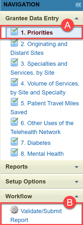 Screenshot highlighting the Validate and Submit button