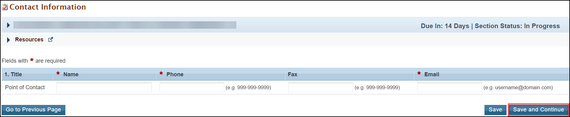 contact info page