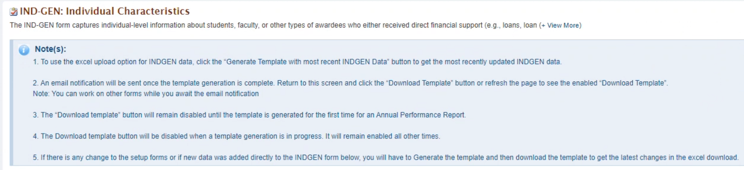 screen shot of Notes section