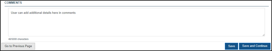 Comments Screenshot of Comments
