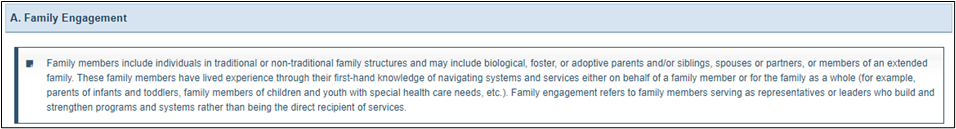 EHBs KB for Grantees > Engagement of Persons with Lived Experience > image-2024-8-20_12-22-50-1.png (Family Engagement ) Screenshot of Family Engagement
