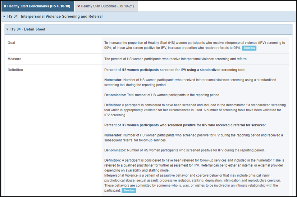 Screenshot of HSr Detail sheet 1