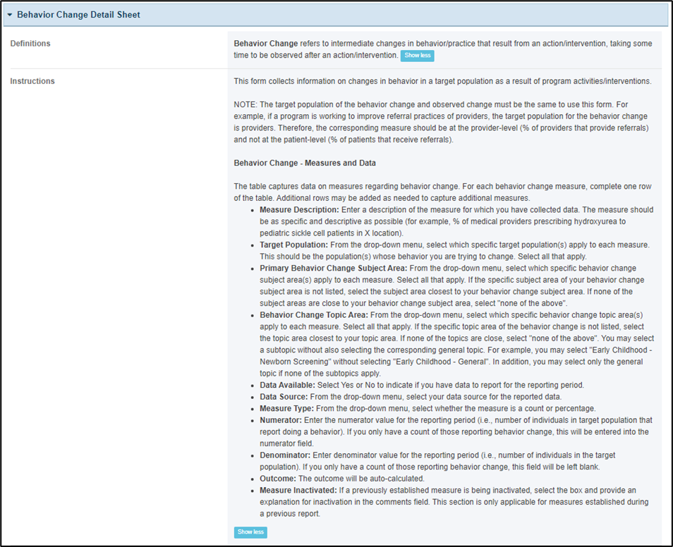 screenshot of detail sheet