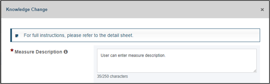 screenshot of Knowledge change
