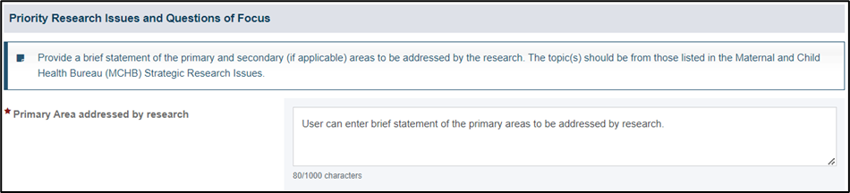 Issues and questions of focus screenshot of Issues and questions of focus