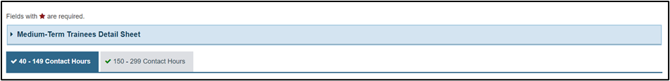 Screenshot of Detail sheet