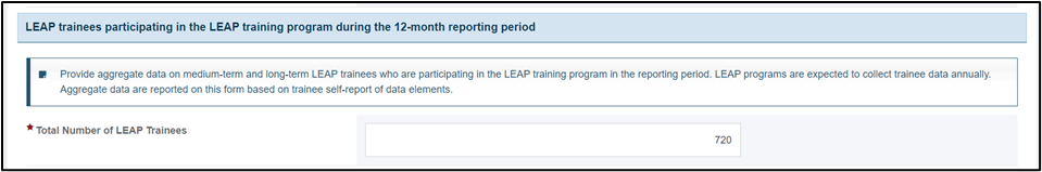 Screenshot of LEAP Form 3