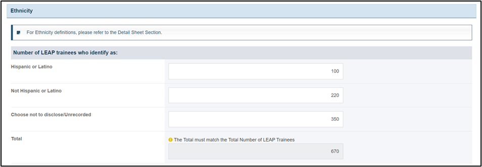 Screenshot of LEAP Form 4