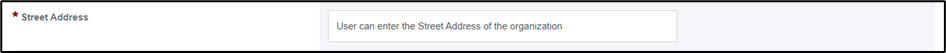 Screenshot of Street Address