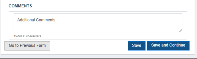 Screenshot of Comments