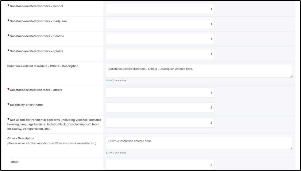 Screenshot of Number of contacts per field part 2