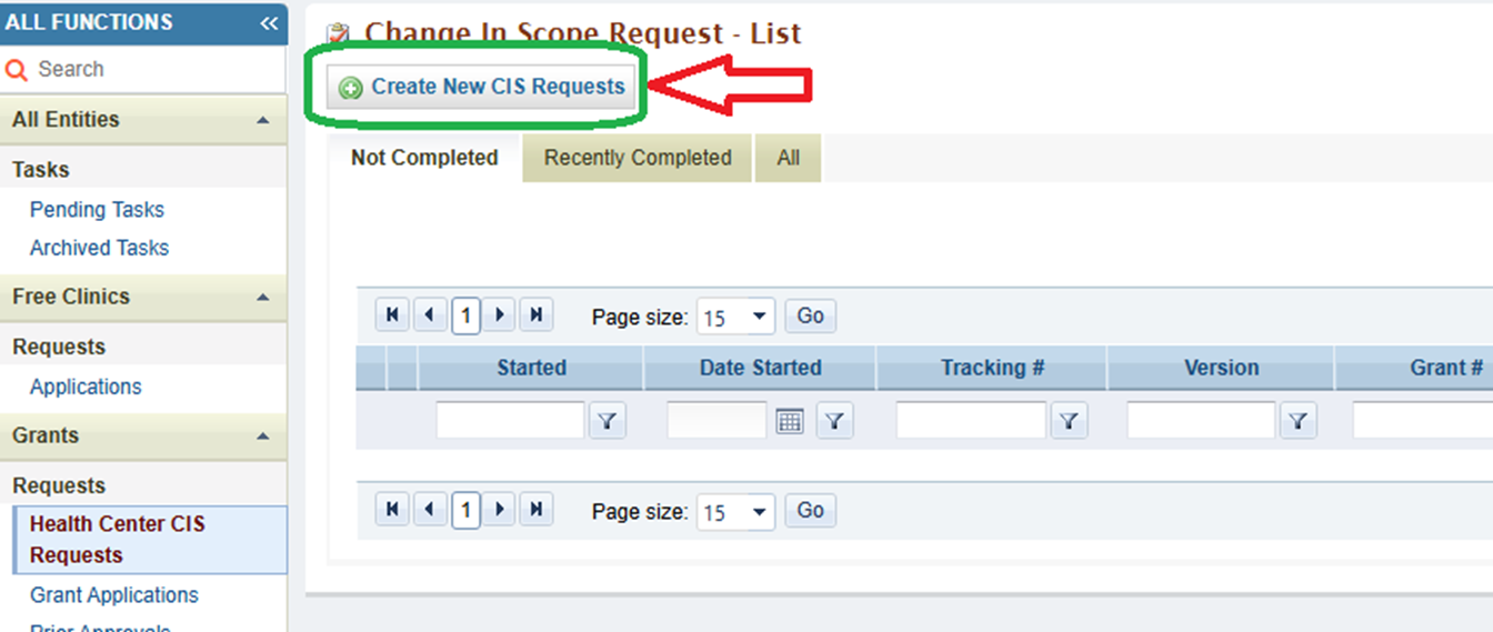 screenshot create new change in scope  request 