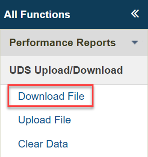 Screenshot of Download File side toolbar