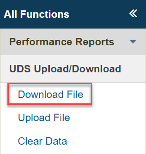 EHBs KB for Grantees > Uniform Data System (UDS) Enhancements > Download File.png (Download File side toolbar ) Screenshot of Download File side toolbar