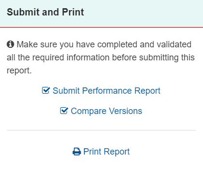 Screenshot of the Submit and Print Widget