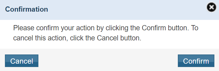 Screenshot of Confirmation Overlay Screenshot of Confirmation Overlay