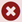 Screenshot of the Red circle with white x icon indicating error